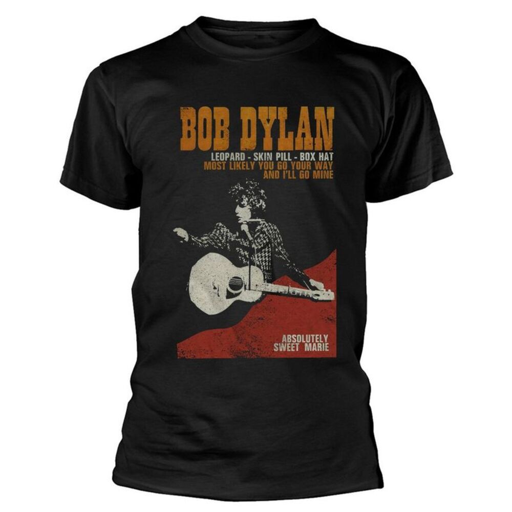 Bob Dylan Unisex Adult Sweet Marie Cotton T-Shirt / Black